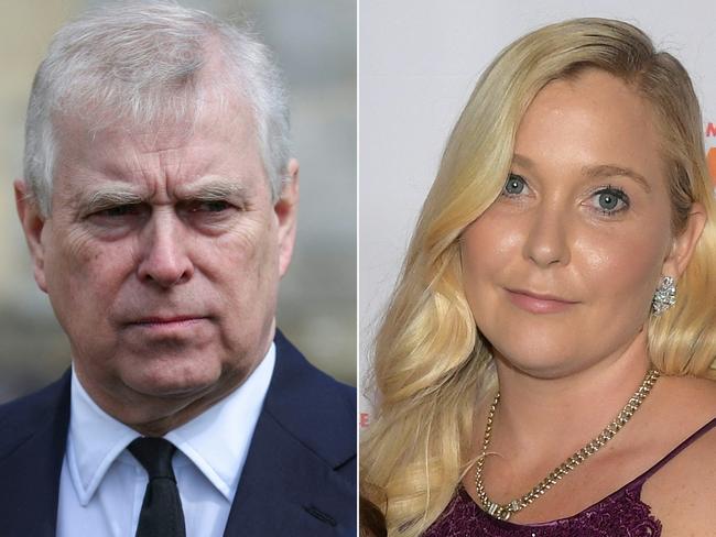 (FILES) In this file photo taken on January 12, 2022 (COMBO) This combination of pictures shows Britain's Prince Andrew, Duke of York, on April 11, 2021 in Windsor, England and Virginia Giuffre on October 22, 2019 in New York City. - Prince Andrew and his accuser Virginia Giuffre have settled a sexual assault lawsuit, according to a court filing February 15, 2022. (Photo by Steve Parsons and Ben Gabbe / various sources / AFP) / RESTRICTED TO EDITORIAL USE