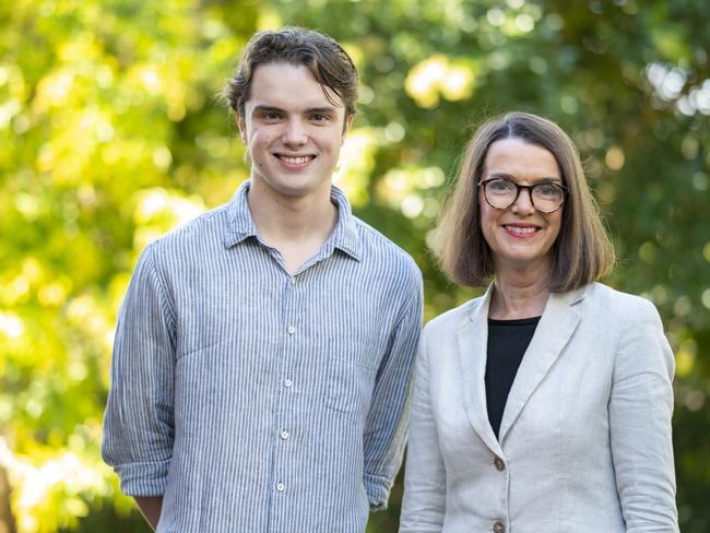 Senator Anne Ruston and her son Tom Fewster, pictured in Canberra. Picture: Martin Ollman