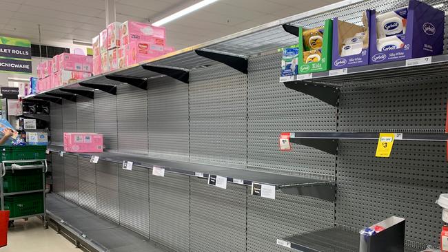 Shoppers have been panic-buying toilet paper in response to the coronavirus crisis. Picture: AAP