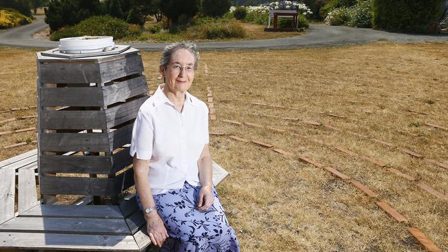 Presentation Sisters congregation leader Sister Gabrielle Morgan at the site of the proposed housing development. Picture: MATT THOMPSON