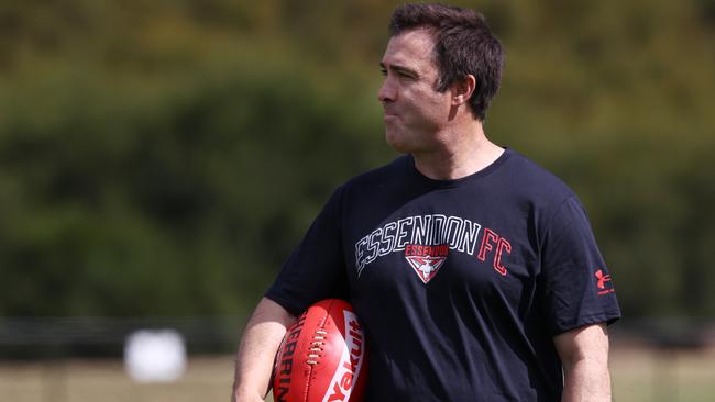 Essendon coach Brad Scott needs to coach more strongly this season. Picture: Michael Klein