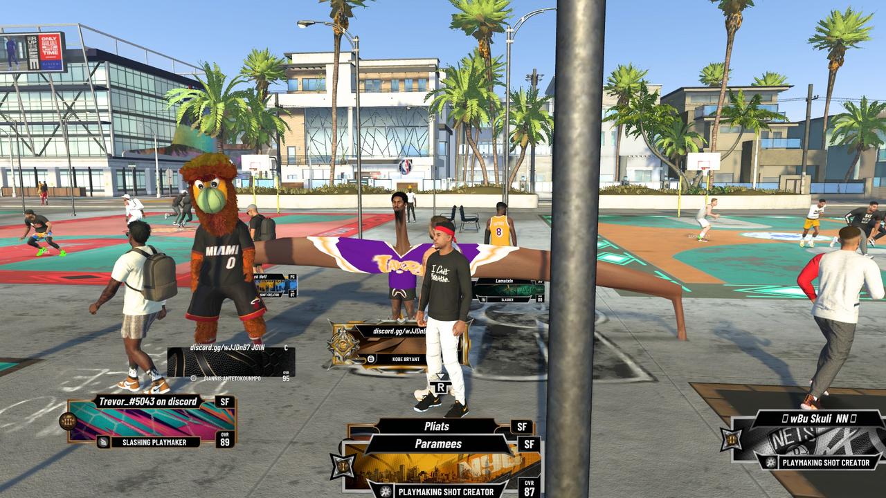 The Neighbourhood is NBA 2K21's multiplayer offering and the main focus is stunting on other gamers with cool outfits and moves. Picture: Steam Community