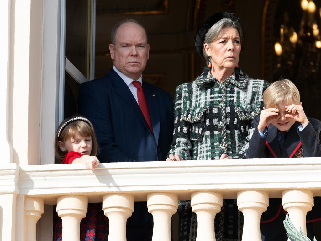 Princess Gabriella of Monaco, Prince Albert II of Monaco, Princess Caroline of Hanover and Prince Jacques of Monaco. Picture: David Niviere/PLS Pool/Getty Images