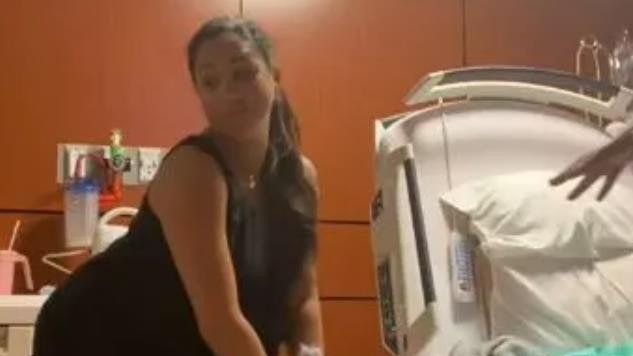 Meghan Markle dances to induce labour. Picture: Instagram