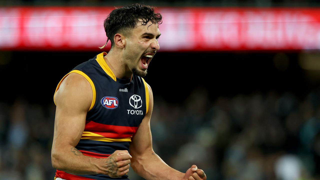 Izak Rankine, the Crows and the AFL have condemned the abuse. (Photo by James Elsby/AFL Photos via Getty Images)