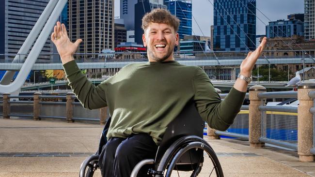 Disability advocate Dylan Alcott ahead of music festival, Ability Fest, which will make its debut in Brisbane on October 26. Picture: Nigel Hallett