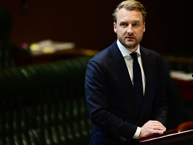 Member for Manly James Griffin at New South Wales Parliament House in Sydney, Tuesday, June 16, 2020. Picture: Joel Carrett