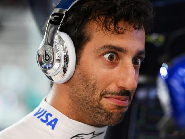 JEDDAH, SAUDI ARABIA - MARCH 09: Daniel Ricciardo of Australia and Visa Cash App RB prepares to drive in the garage during the F1 Grand Prix of Saudi Arabia at Jeddah Corniche Circuit on March 09, 2024 in Jeddah, Saudi Arabia. (Photo by Rudy Carezzevoli/Getty Images)