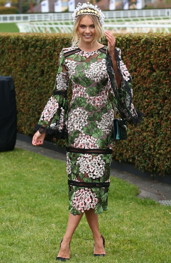 Elyse Knowles during Caulfield Cup Day at Caulfield Racecourse. Picture: Scott Barbour, Getty Images