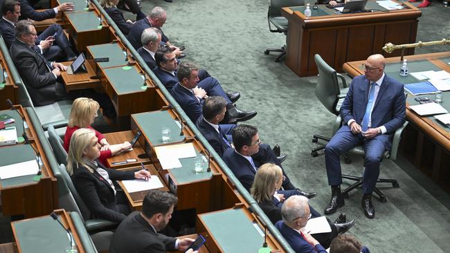 Opposition Leader Peter Dutton during Question Time at Parliament House in Canberra. Picture: NewsWire / Martin Ollman