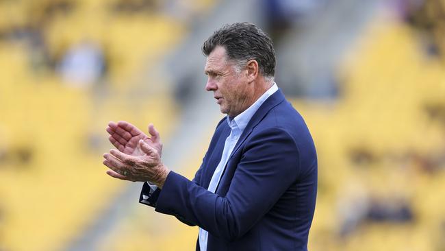 Adelaide United coach Carl Veart wants his team to remain ‘sharp’ and ‘disciplined’ against Melbourne Victory. Picture: Hagen Hopkins/Getty Images