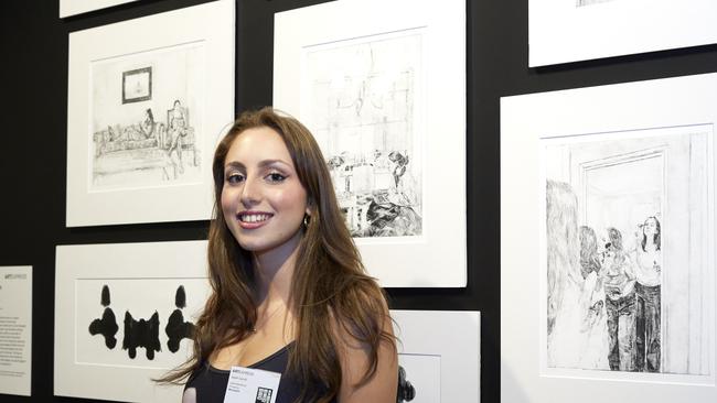 Sarah Carroll, Loreto Normanhurst, with her work 'Monozygotic'. Picture: Mim Stirling