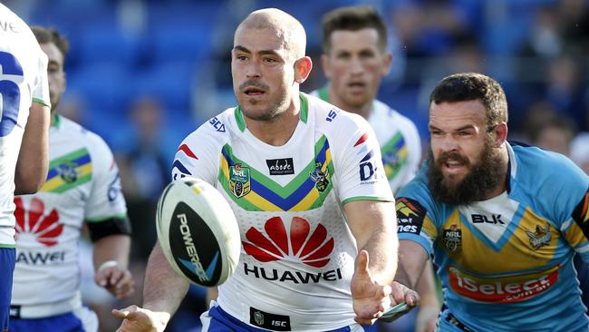 Terry Campese playing for the Canberra Raiders in 2014. (AAP Image/Action Photographics, Charles Knight)