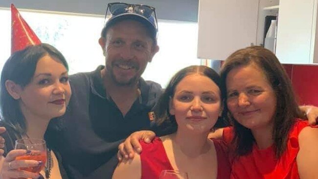 Amy (left) with her family, who still live in Victoria. Picture: Supplied by family