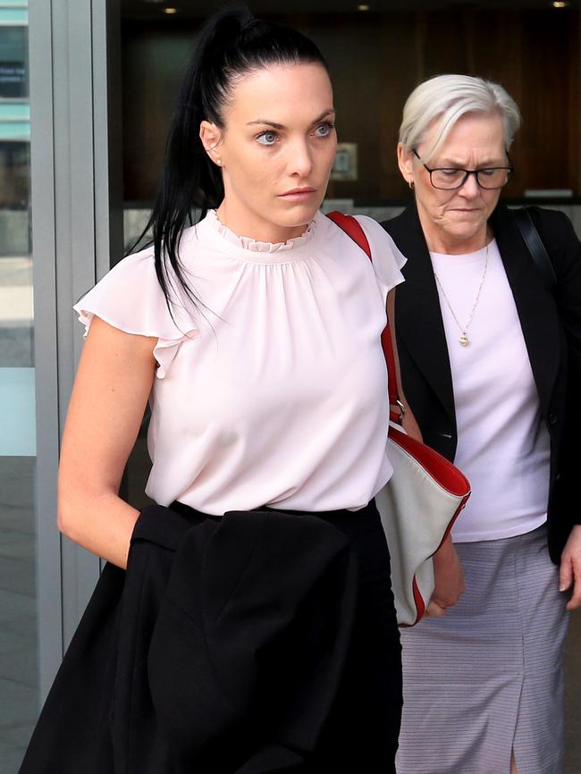 Former Parklea prison officer Tara Brooks (left) had her conviction overturned after she was found guilty of having a relationship with a male inmate. Picture: Damian Shaw