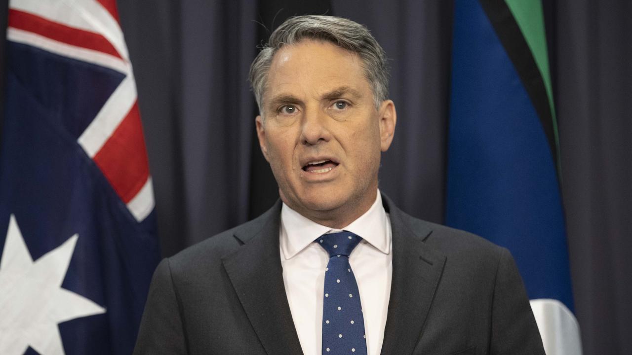 Deputy Prime Minister, Richard Marles during a press conference at Parliament House in Canberra. Picture: NCA NewsWire/Gary Ramage