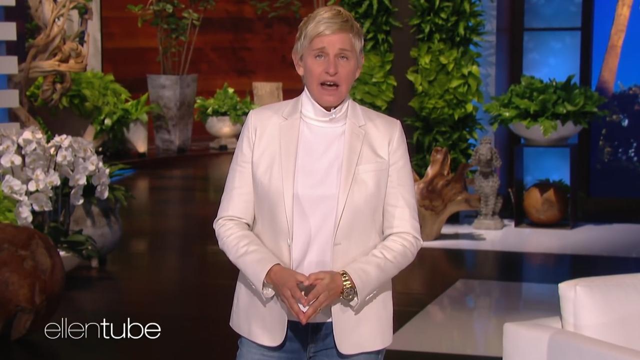 Ellen DeGeneres addressed the toxic workplace scandal on her show. Picture: YouTube