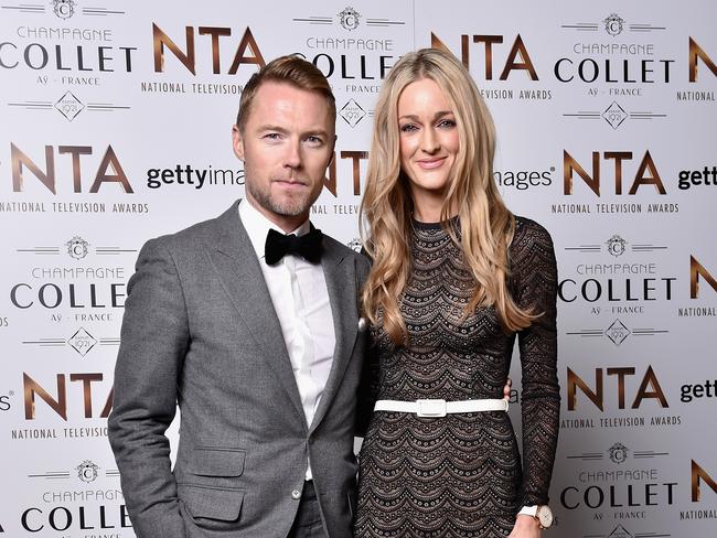 Happy ... Ronan Keating and wife Storm Uechtritz. The Irish singer says he’s ‘happier’ than ever. Picture: Gareth Cattermole/Getty Images