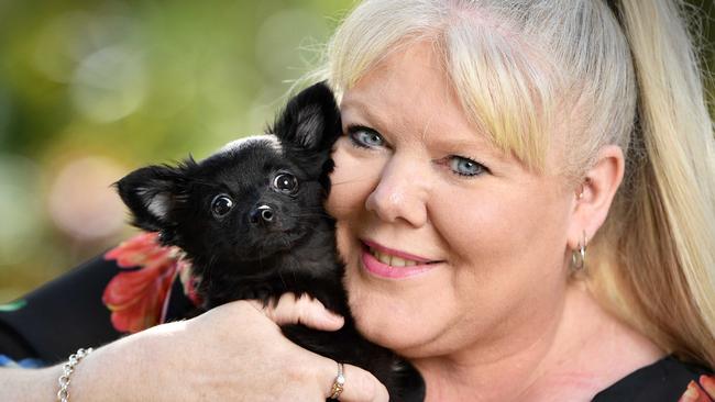 Mountain Creek winner for cutest dog Melissa Payne with her 3 month old Minnie, a long hair Chihuahua. Picture: Patrick Woods.