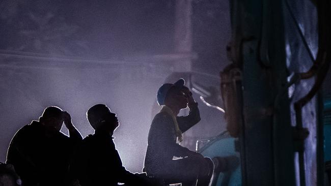 Rescue teams operate at the site where an under-construction building collapsed in Bangkok. Picture: Chanakarn Laosarakham / AFP