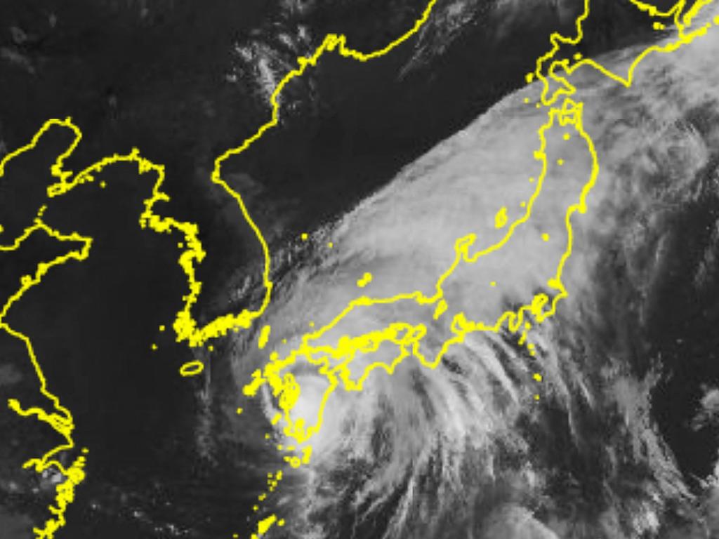 Typhoon Shanshan slammed into Japan's main southern island of Kyushu, with authorities advising thousands of people to evacuate and issuing the highest warning level for wind and storm surges. Picture: AFP