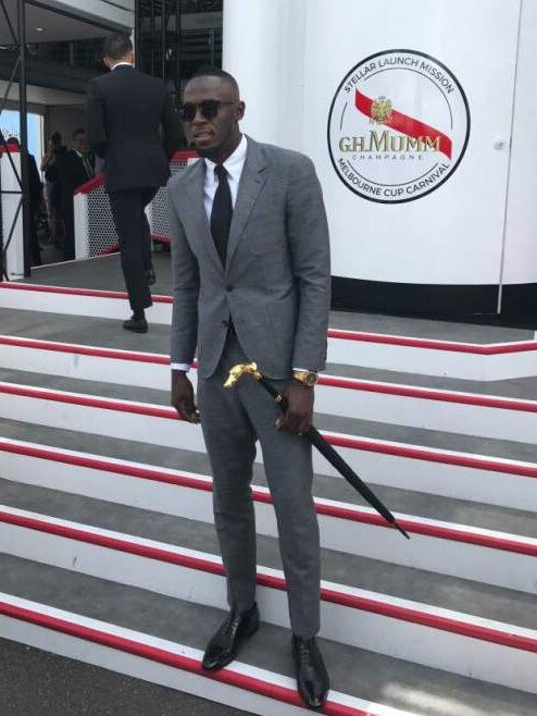 Usain Bolt at Flemington for Derby Day.