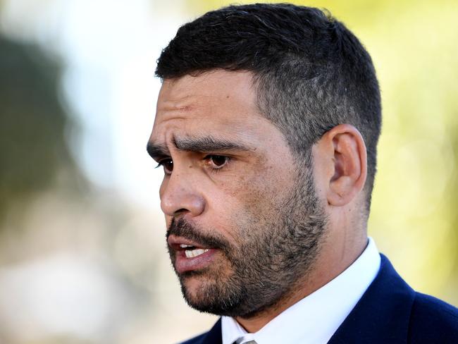 Tough … Inglis faced the public to apologise ahead of the decision to axe him from the Kangaroos team. Picture: AAP