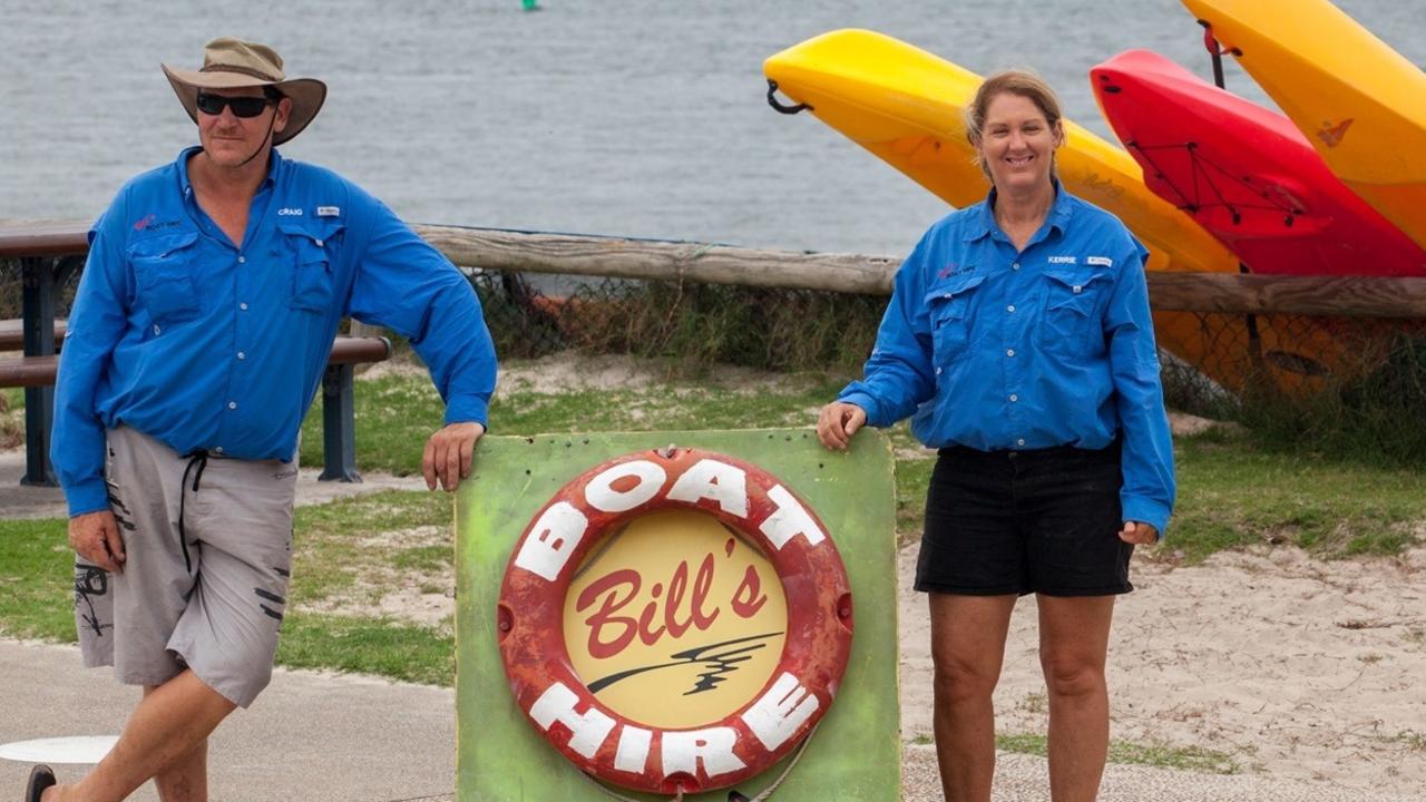 Bill's Boat and Bike Hire owners Craig and Kerrie Chandler. Photo: supplied.