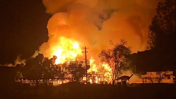 The Grand Hotel in Hughenden was destroyed in a fire in 2018, almost 36 years to the day after the alleged murder of Tony Jones. Picture: Tammy McClymont