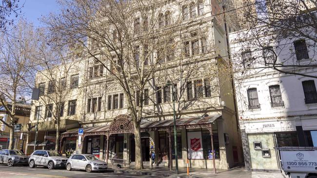 The Salvation Army HQ in Bourke St has been floated as a potential site for the second injecting room. Picture: Wayne Taylor