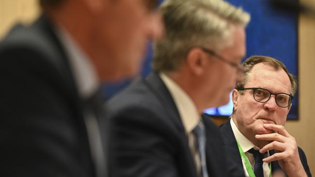 ATO commissioner Chris Jordan appears before a Senate inquiry in Canberra. Picture: AAP