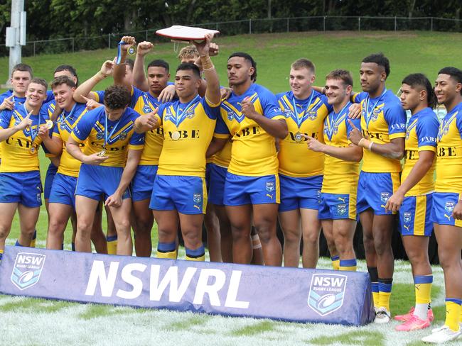 City celebrate the u18s title. Picture: Warren Gannon Photography