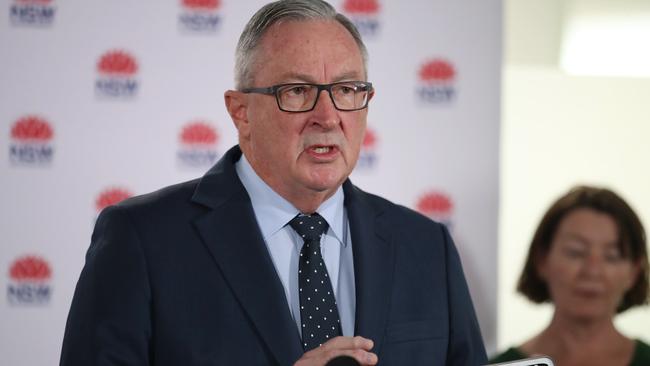 NSW Health Minister Brad Hazzard speaking at a COVID-19 press conference. Picture: NCA NewsWire/David Swift