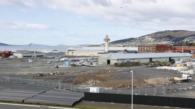 Macquarie Point the site of the proposed AFL stadium. Picture: Nikki Davis-Jones