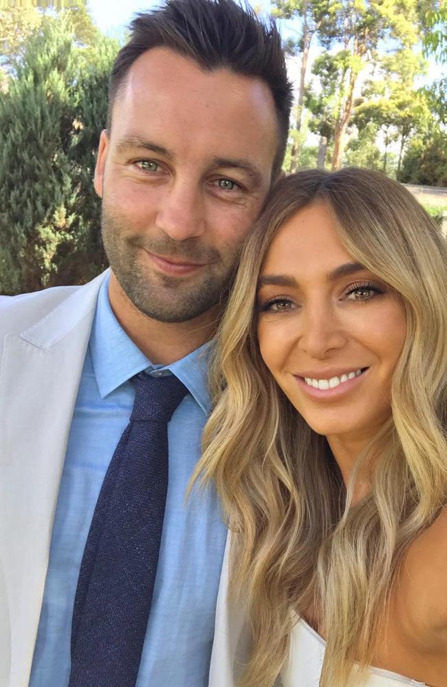 Nadia and Jimmy Bartel back in February 2019. Picture: @nadiabartel/Instagram