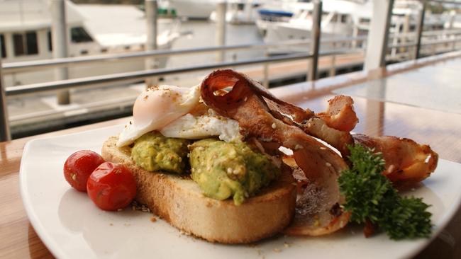 Breakfast treats at Gold Coast City Marina cafe Quarterdeck