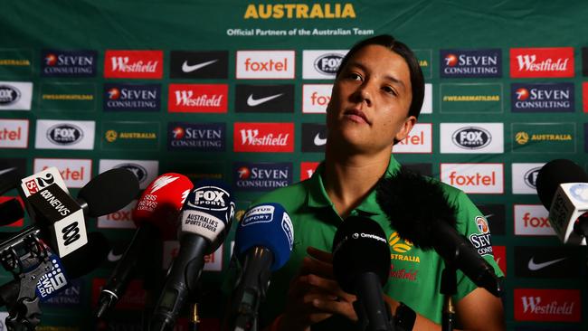 Samantha Kerr says she will not take any risks with injury in the Olympic qualifying tournament Picture: Getty Images
