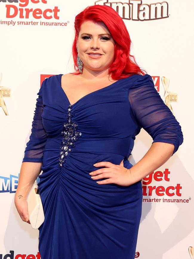 Melissa Bergland on the red carpet at the 2015 Logie Awards at Crown Casino in Melbourne. Picture: Julie Kiriacoudis