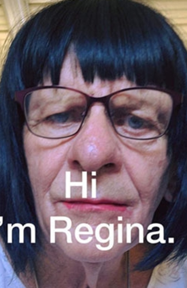 Recently paroled murderer Regina Kaye Arthurell in an image she posted on a trans friendship site, saying ‘Hi, I’m, Regina’.