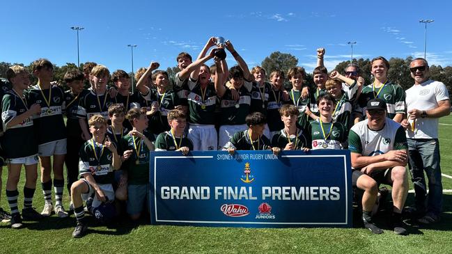 Happy winners at the Sydney Rugby Union grand final day. Picture: Supplied