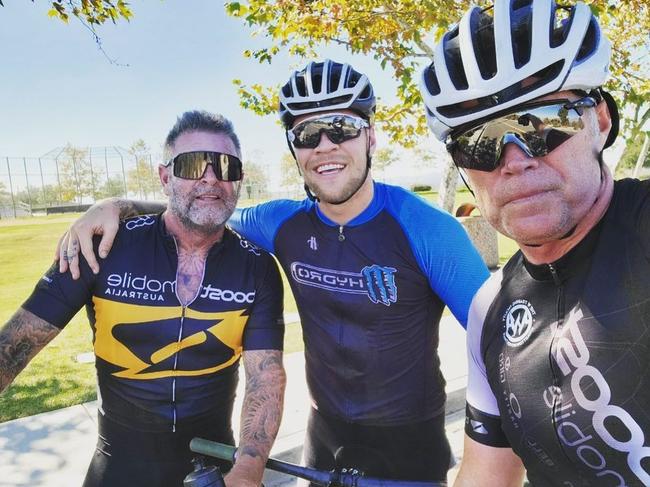 Jordan De Goey training in Los Angeles with Jonny Louch (left) and Peter Adderton (right). Picture: Instagram/ Johnny Louch