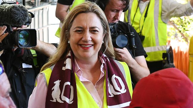 Premier Annastacia Palaszczuk at a media announcements on CopperString in June. Picture: Shae Beplate.