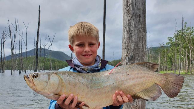 Toby Hulme, of Kingaroy, helped his family win the Lake Borumba tag-a-toga event by tagging this quality saratoga