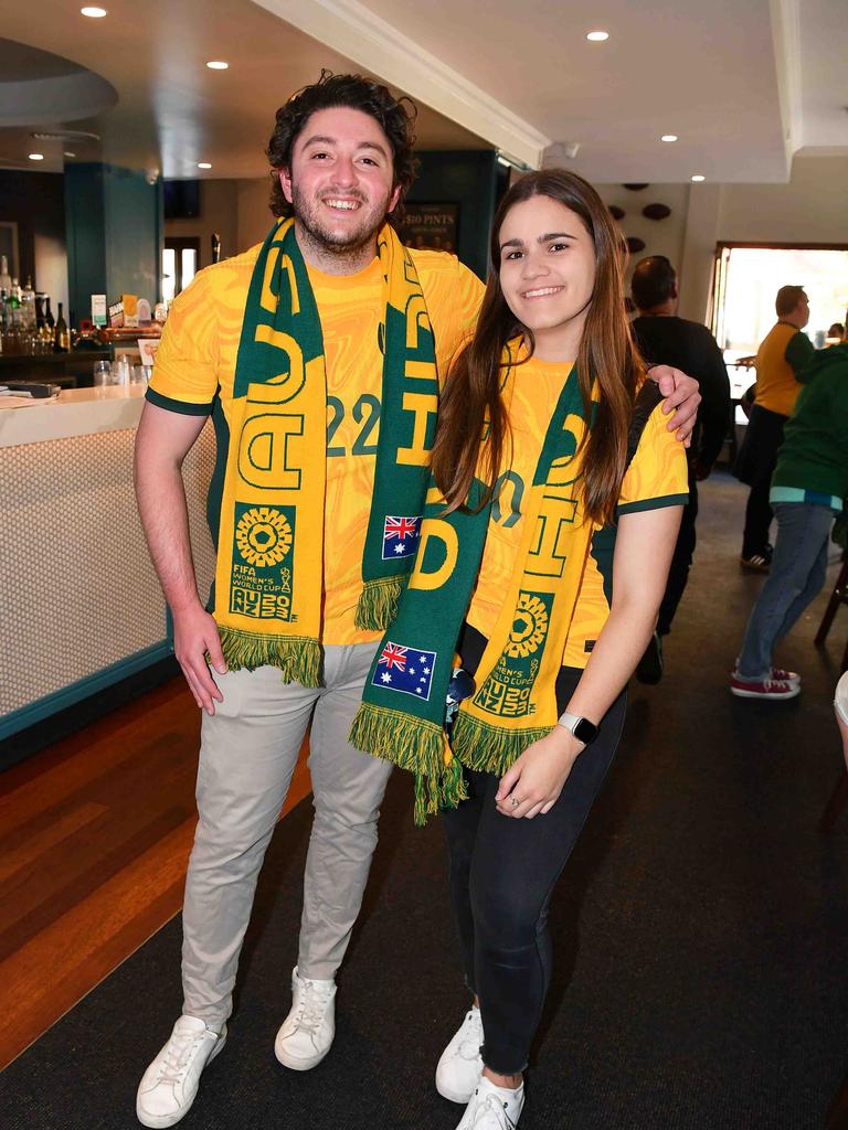 Adrain Brett and Lidia Ivancic ahead of the FIFA Women’s World Cup at Brisbane Stadium. Picture: Patrick Woods