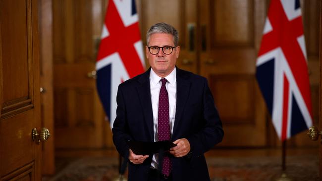 Keir Starmer makes a statement on the Middle East at 10 Downing Street. Picture: AFP