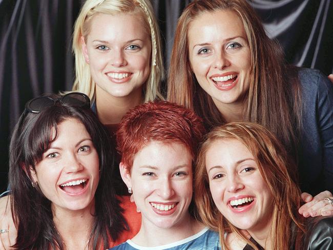 Back where it all began, clockwise from top right: Sophie Monk, Belinda Chapple, Sally Polihronas, Katie Underwood, Tiffany Wood.