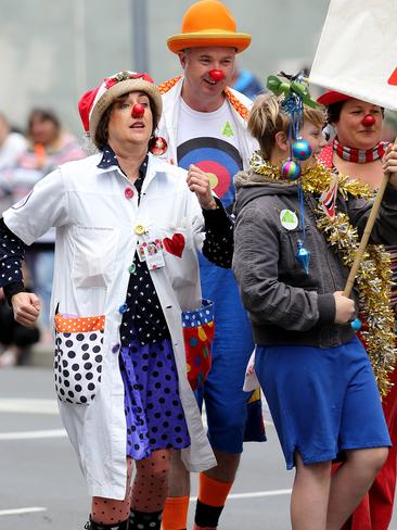 Clown Doctors lead the parade