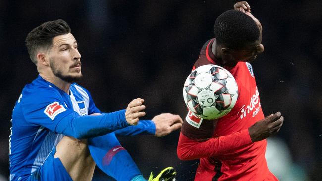 Mathew Leckie in action for his German club side Hertha Berlin last month.