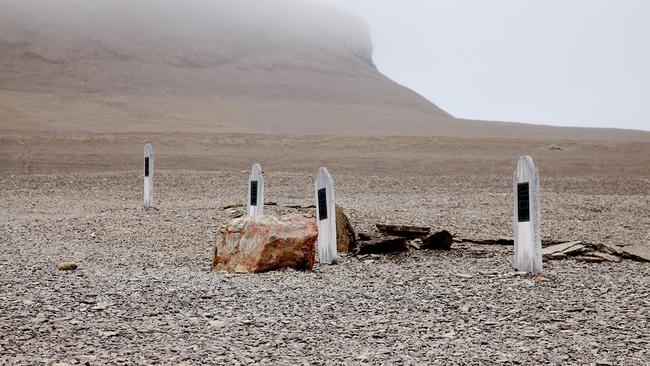 Grave markers on Beechey Island.