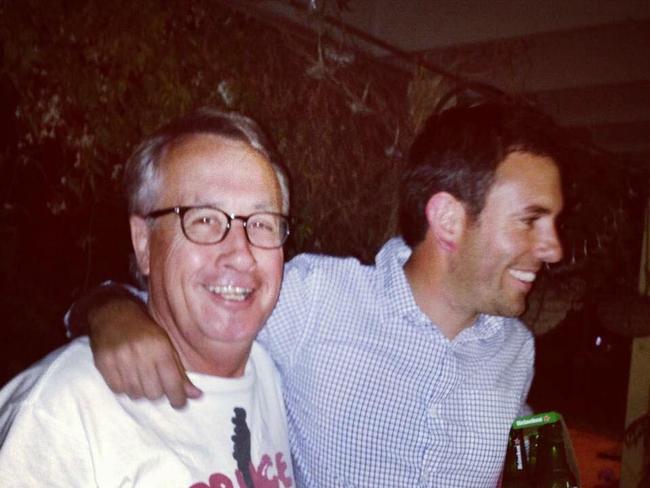 Treasurer Jim Chalmers with his former boss Wayne Swan. Picture: Facebook